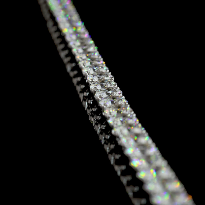 22.41 CTTW Round Lab Grown Diamond Tennis Necklace 18" (E Color and VS Clarity)