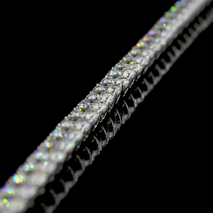 22.41 CTTW Round Lab Grown Diamond Tennis Necklace 18" (E Color and VS Clarity)