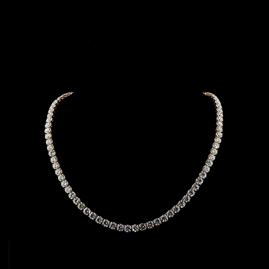 85.73 CTTW Round Lab Grown Diamond Tennis Necklace 22" (F Color and VVS2 Clarity)