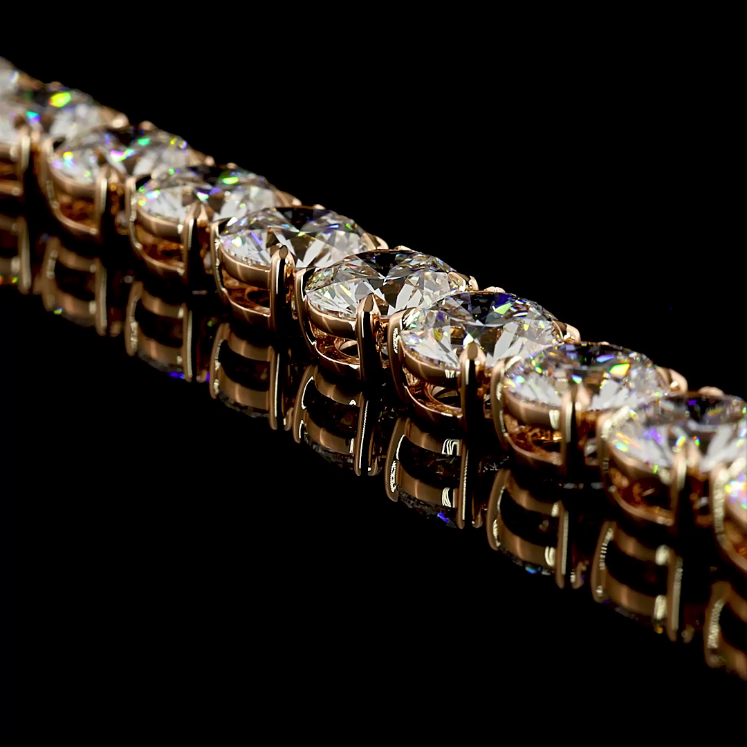 85.73 CTTW Round Lab Grown Diamond Tennis Necklace 22" (F Color and VVS2 Clarity)