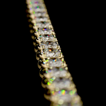 35.76 CTTW Oval Lab Grown Diamond Tennis Necklace 16.5" (E Color and VS Clarity)
