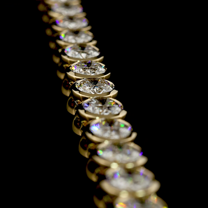 36.15 CTTW Oval Lab Grown Diamond Tennis Necklace 16.75" (E Color and VS Clarity)