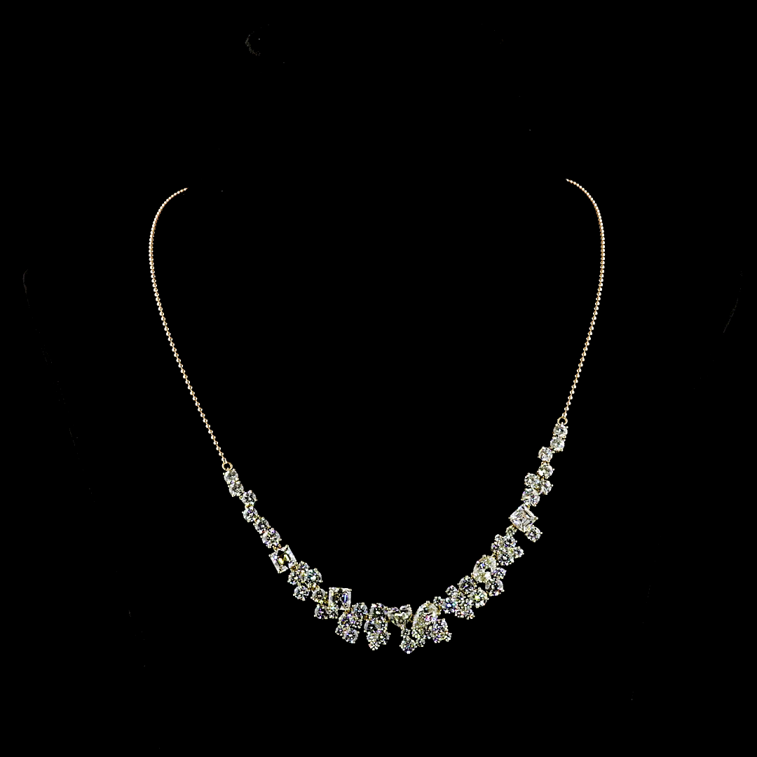 18.26 CTTW MIX Lab Grown Diamond Special Necklace 22" (E Color and VS1 Clarity)