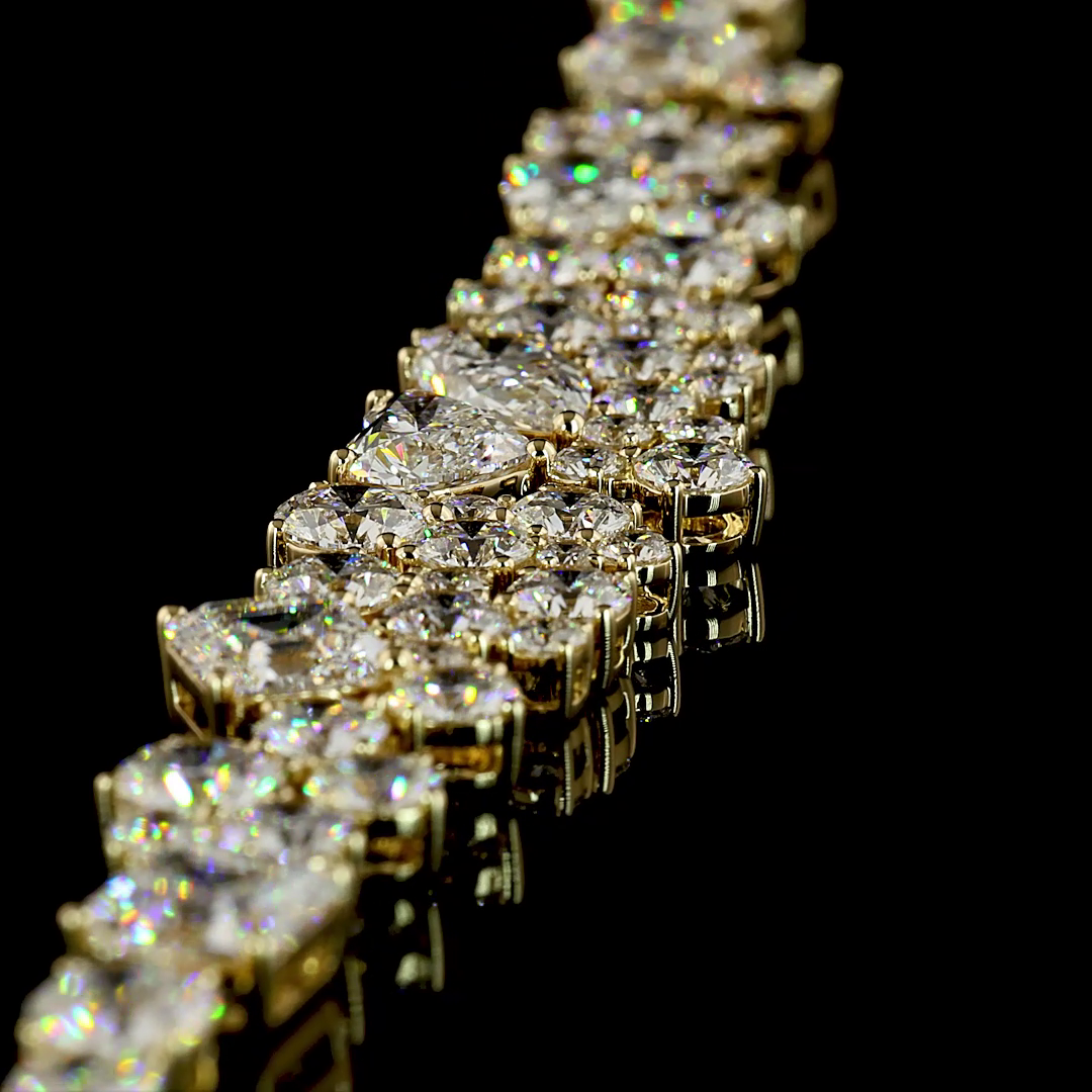 18.26 CTTW MIX Lab Grown Diamond Special Necklace 22" (E Color and VS1 Clarity)