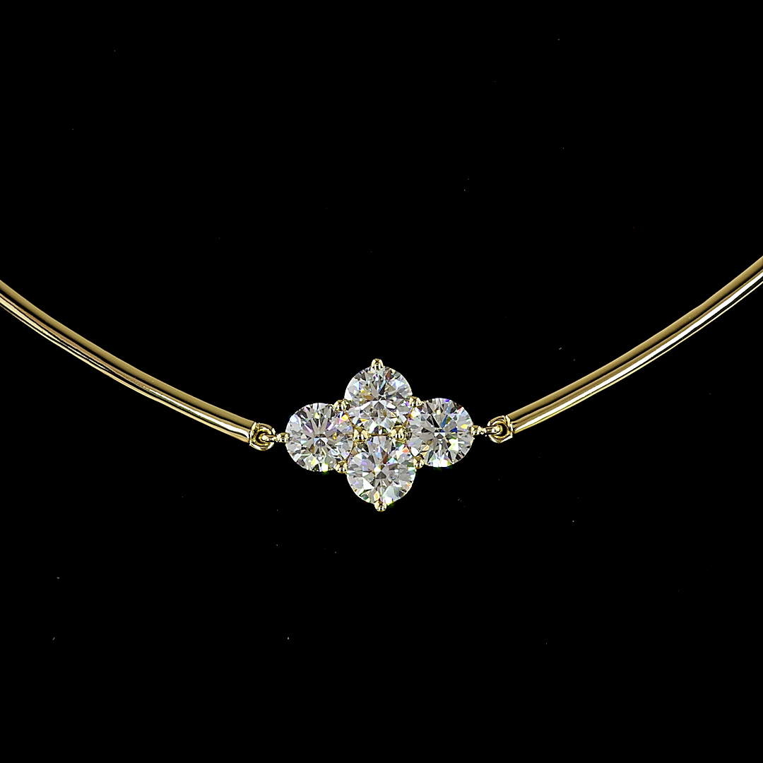10.72 CTTW Round Lab Grown Diamond Station Necklace 20" (E Color and VS1 Clarity)