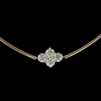10.72 CTTW Round Lab Grown Diamond Station Necklace 20" (E Color and VS1 Clarity)