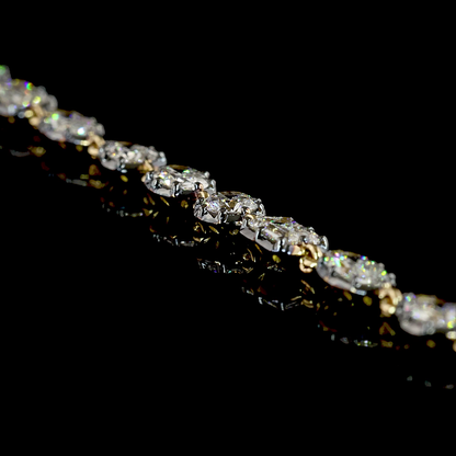 10.81 CTTW MIX Lab Grown Diamond Station Necklace 17" (E Color and VS1 Clarity)