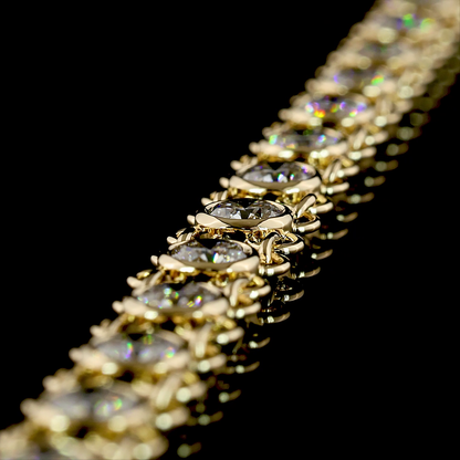 12.84 CTTW Round Lab Diamond Station Necklace (E Color and VS1 Clarity)