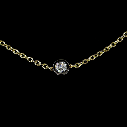 1.95 CTTW Round Lab Grown Diamond Station Necklace 18" (E Color and VS1 Clarity)