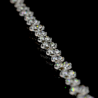 10.79 CTTW Round Lab Diamond Station Necklace (E Color and VS1 Clarity)
