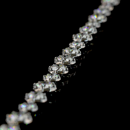 10.79 CTTW Round Lab Diamond Station Necklace (E Color and VS1 Clarity)