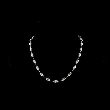 21.19 CTTW MO Lab Grown Diamond Station Necklace 17" (E Color and VS1 Clarity)