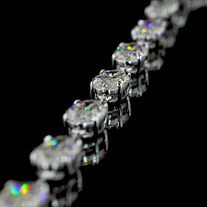 21.19 CTTW MO Lab Grown Diamond Station Necklace 17" (E Color and VS1 Clarity)