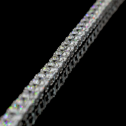 14.12 CTTW Round Lab Diamond Tennis Necklace (E Color and VS1 Clarity)