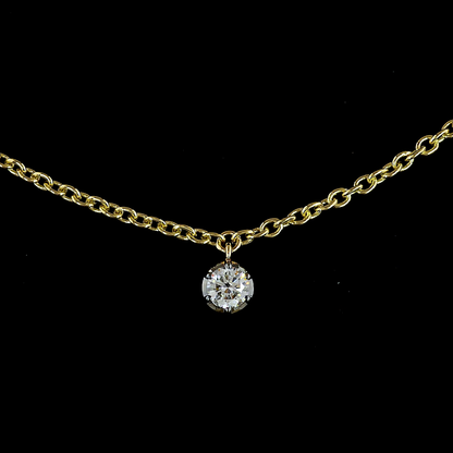 1.94 CTTW Round Lab Grown Diamond Station Necklace 18" (E Color and VS1 Clarity)