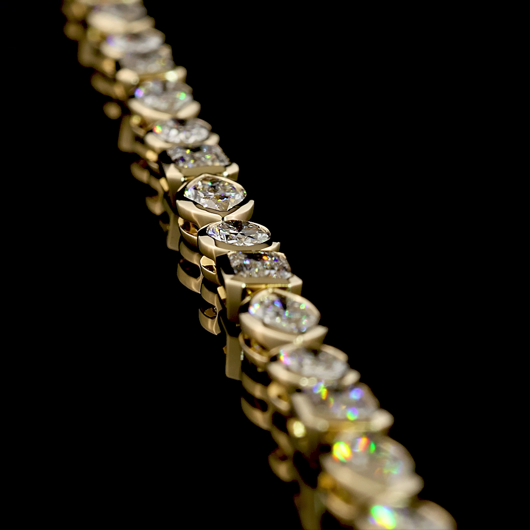 17.69 CTTW MIX Lab Diamond Tennis Necklace (F Color and VS+ Clarity)