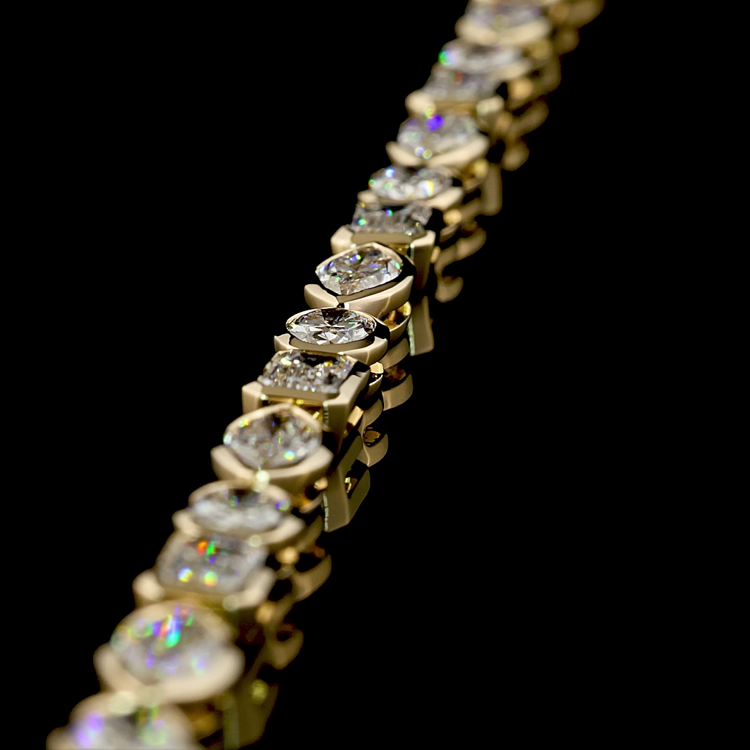 17.69 CTTW MIX Lab Diamond Tennis Necklace (F Color and VS+ Clarity)