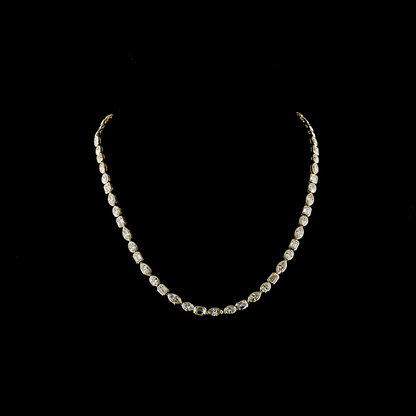 17.51 CTTW MIX Lab Diamond Tennis Necklace (E Color and VS1 Clarity)