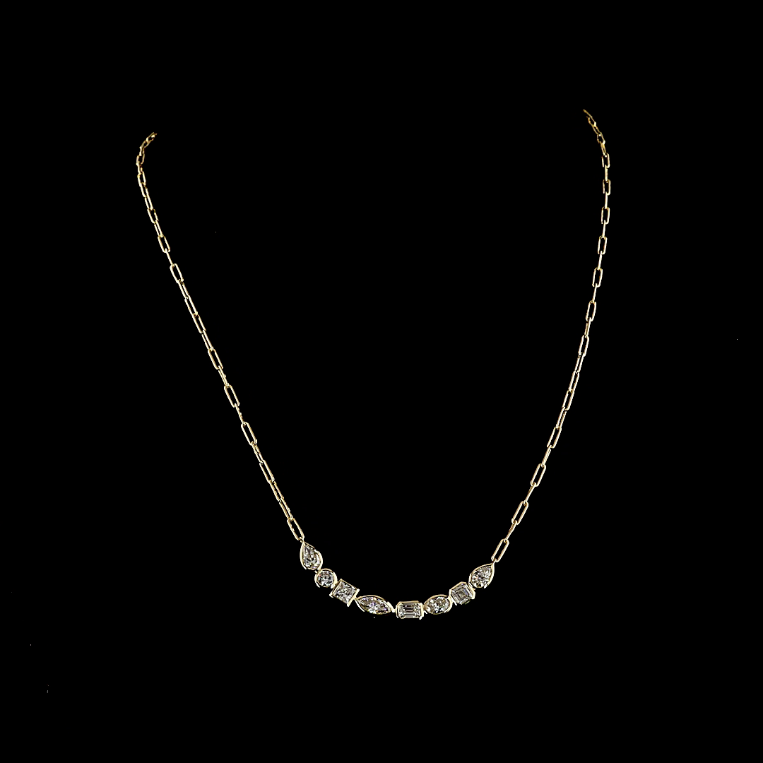 2.31 CTTW MIX Lab Grown Diamond Special Necklace 17" (E Color and VS1 Clarity)
