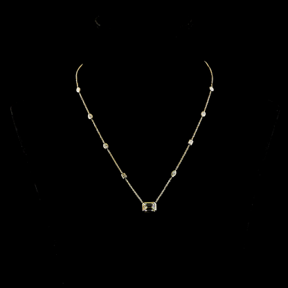 3.02 CTTW MIX Lab Diamond Station Necklace (E Color and VS1 Clarity)