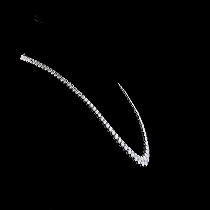 38.95 CTTW Oval Lab Grown Diamond Riviera Necklace 16.5" (F Color and VS1 Clarity)