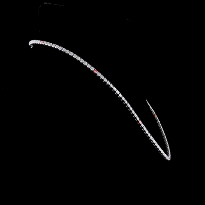 15.64 CTTW Round Lab Diamond Tennis Necklace (E Color and VS1 Clarity)