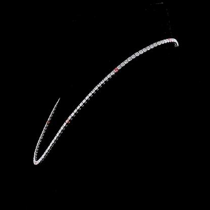 15.64 CTTW Round Lab Diamond Tennis Necklace (E Color and VS1 Clarity)