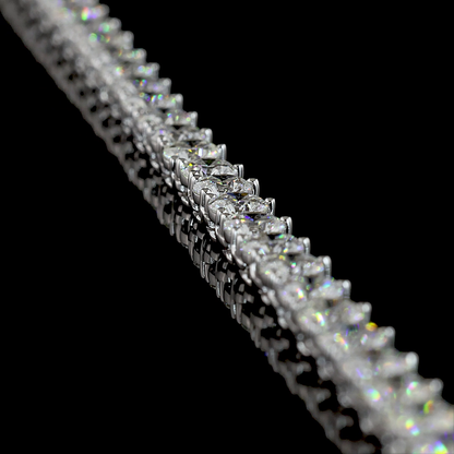 18.87 CTTW Round Lab Diamond Tennis Necklace (E Color and VS1 Clarity)