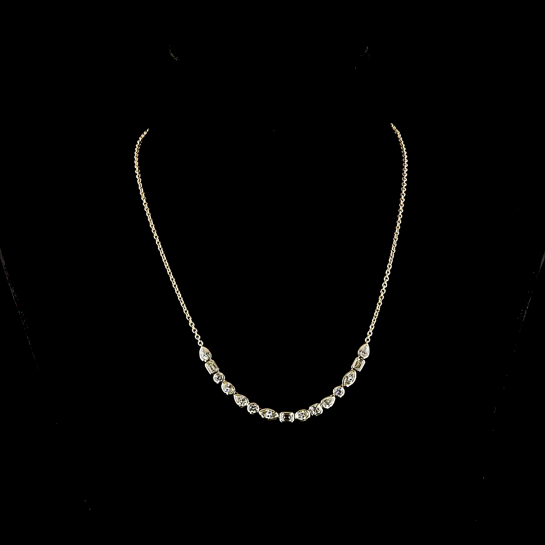 3.22 CTTW MIX Lab Diamond Special Necklace (F Color and VS Clarity)