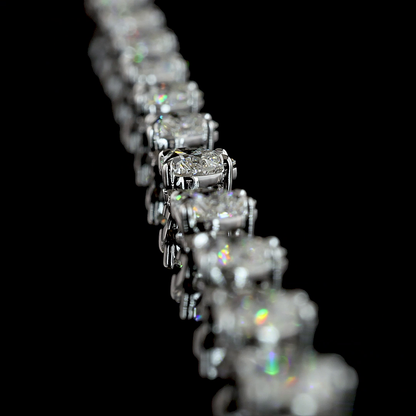 16.21 CTTW Heart Lab Diamond Station Necklace (E Color and VS1 Clarity)