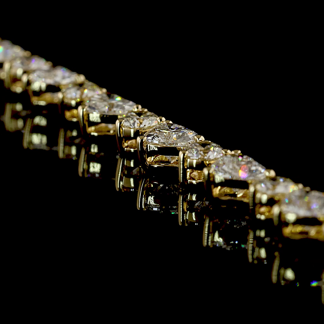 7.46 CTTW Heart Natural Diamond Station Necklace 15" (H Color and SI Clarity)