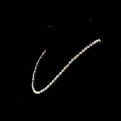 18.18 CTTW MIX Natural Diamond Tennis Necklace 16.5" (H Color and SI Clarity)