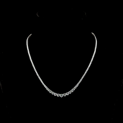 8.35 CTTW Round Lab Diamond Riviera Necklace (H Color and SI Clarity)