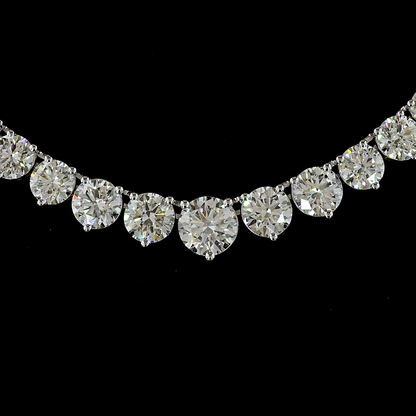 8.35 CTTW Round Lab Diamond Riviera Necklace (H Color and SI Clarity)