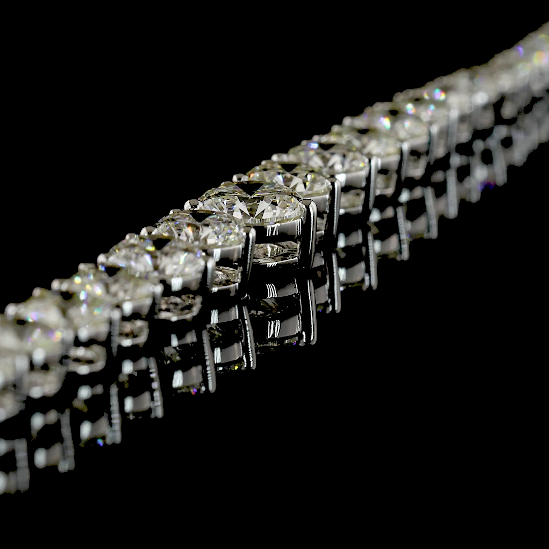 8.35 CTTW Round Lab Diamond Riviera Necklace (H Color and SI Clarity)
