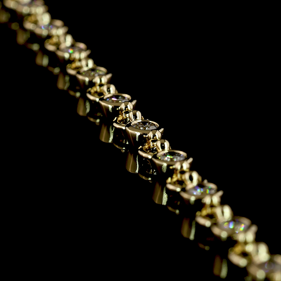 3.21 CTTW Round Lab Diamond Station Necklace (H Color and SI Clarity)