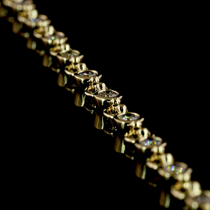 3.21 CTTW Round Lab Diamond Station Necklace (H Color and SI Clarity)