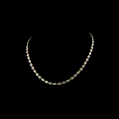 7.07 CTTW MIX Lab Diamond Station Necklace (F Color and VS Clarity)