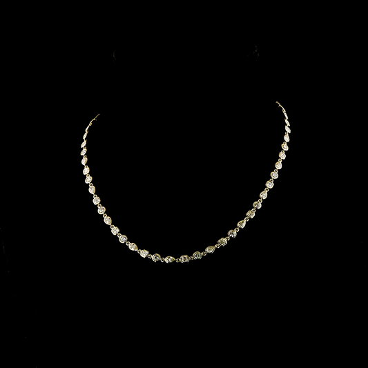7.07 CTTW MIX Lab Diamond Station Necklace (F Color and VS Clarity)