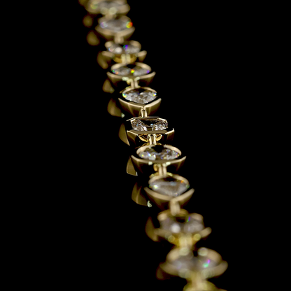 7.07 CTTW MIX Lab Diamond Station Necklace (F Color and VS Clarity)