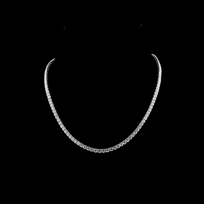 15.86 CTTW Round Lab Grown Diamond Tennis Necklace 16" (E Color and VS1 Clarity)