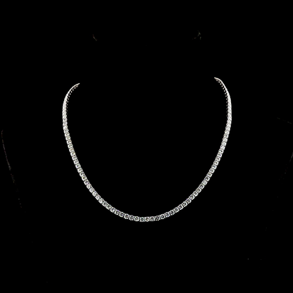 16.67 CTTW Round Lab Grown Diamond Tennis Necklace 17" (E Color and VS1 Clarity)