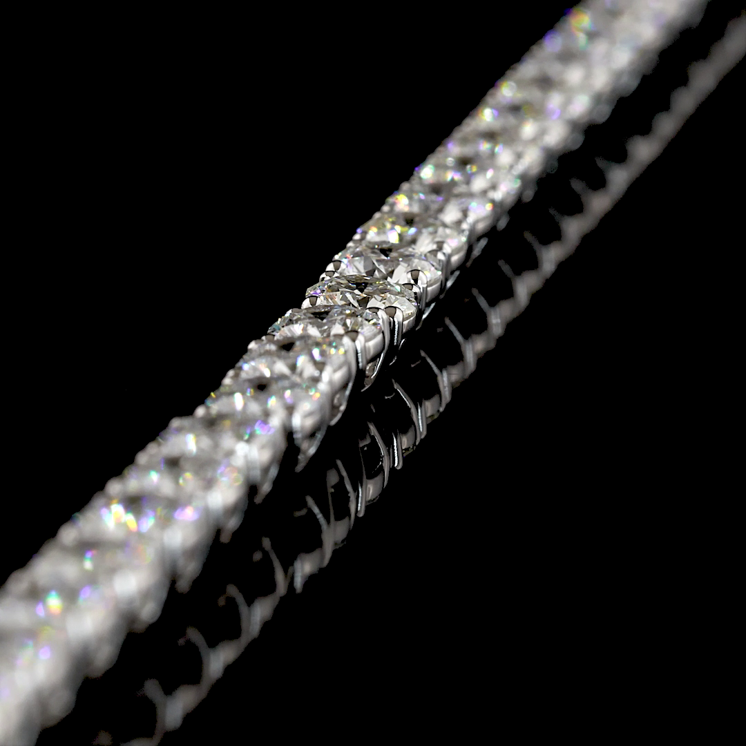 16.67 CTTW Round Lab Grown Diamond Tennis Necklace 17" (E Color and VS1 Clarity)