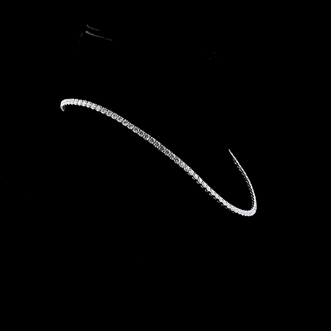 14.91 CTTW Round Lab Grown Diamond Tennis Necklace 15" (E Color and VS1 Clarity)