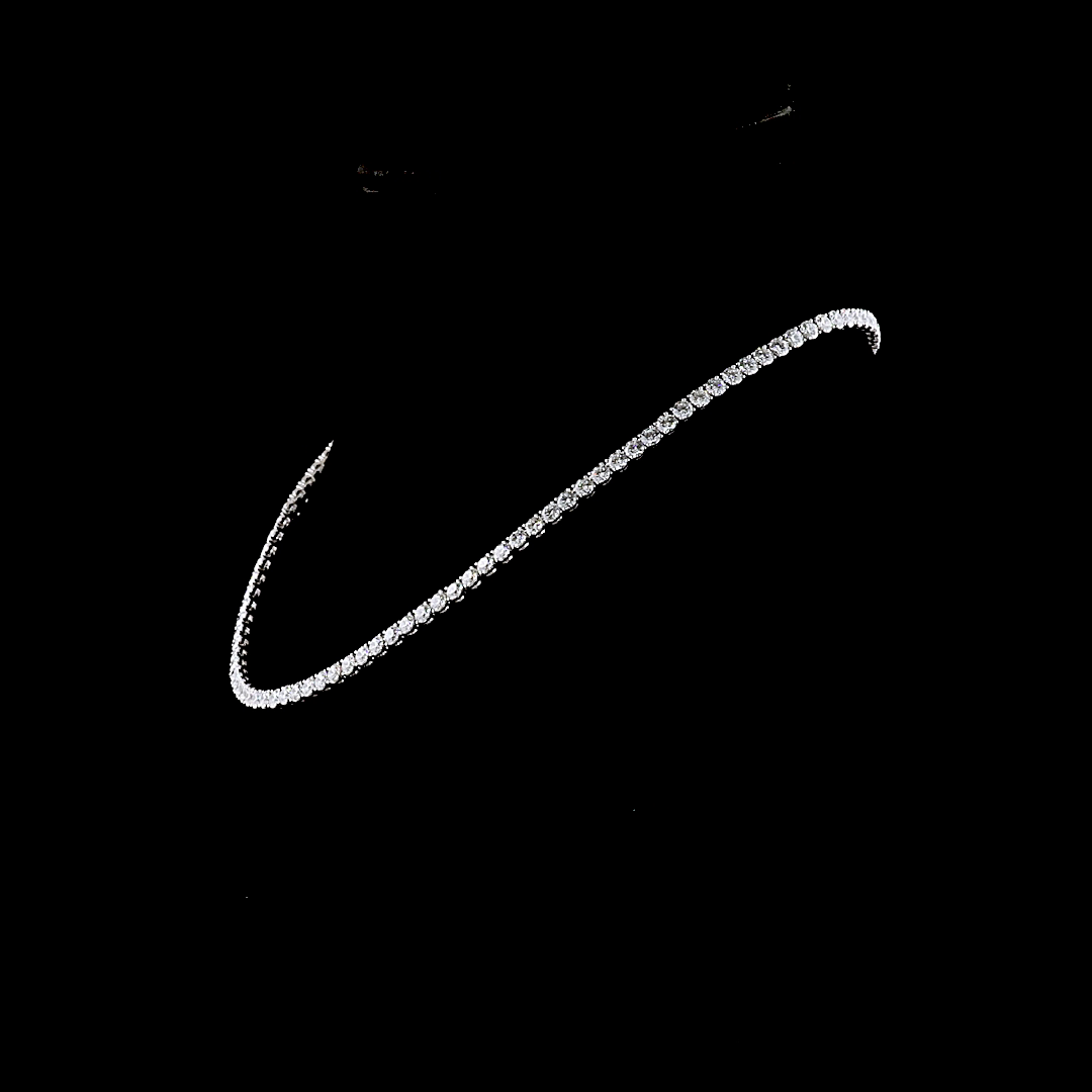 14.91 CTTW Round Lab Grown Diamond Tennis Necklace 15" (E Color and VS1 Clarity)