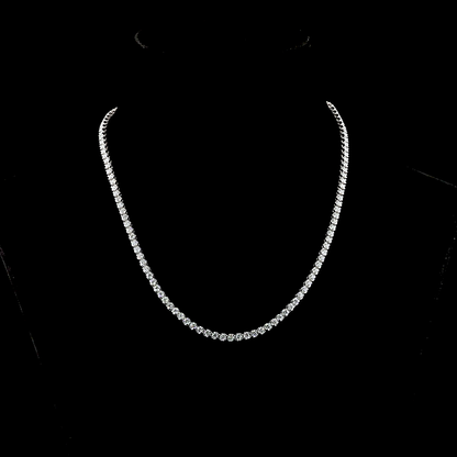 7.01 CTTW Round Lab Grown Diamond Tennis Necklace 16.5" (E Color and VS1 Clarity)