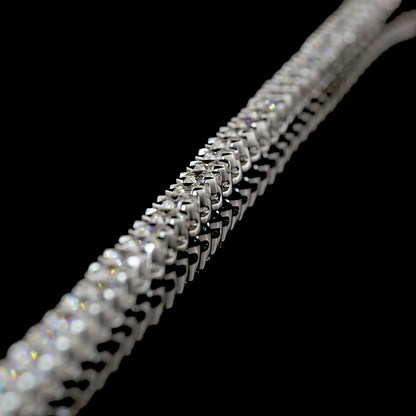 7.01 CTTW Round Lab Grown Diamond Tennis Necklace 16.5" (E Color and VS1 Clarity)