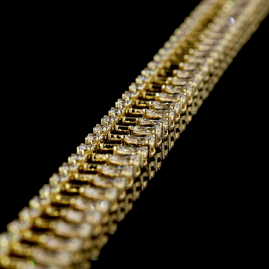 6.99 CTTW Pear Lab Diamond Station Necklace (E Color and VS1 Clarity)