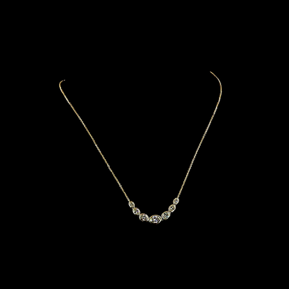 3.05 CTTW Oval Lab Grown Diamond Riviera Necklace 18" (E Color and VS1 Clarity)