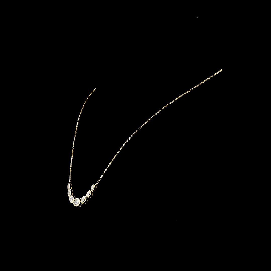 3.05 CTTW Oval Lab Grown Diamond Riviera Necklace 18" (E Color and VS1 Clarity)